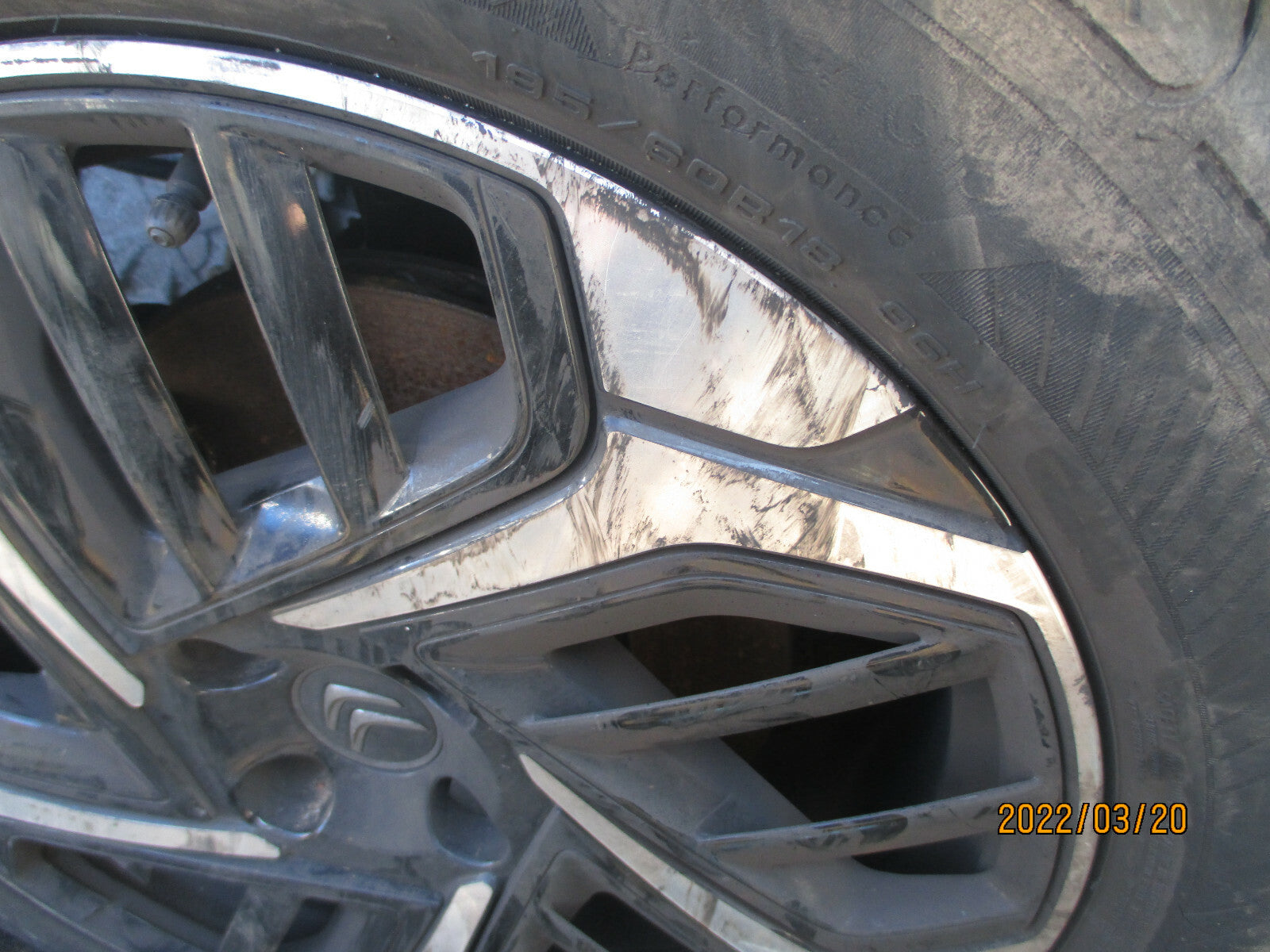 CITROEN C4 MK3 2021 18 INCH DIAMOND CUT ALLOY WHEEL WITH TYRE 195/60R18 REF 1