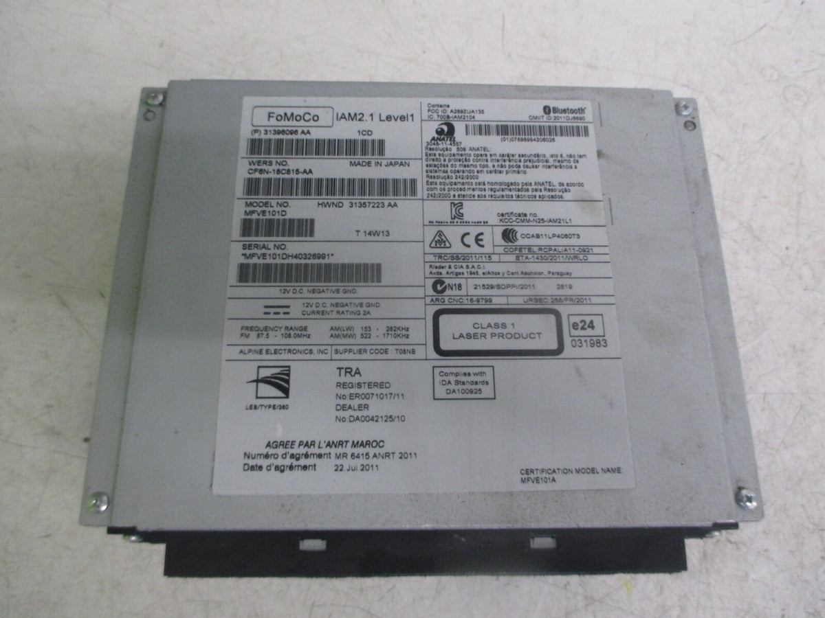 VOLVO V40 2014 RADIO STEREO CD PLAYER HEAD UNIT 31396096