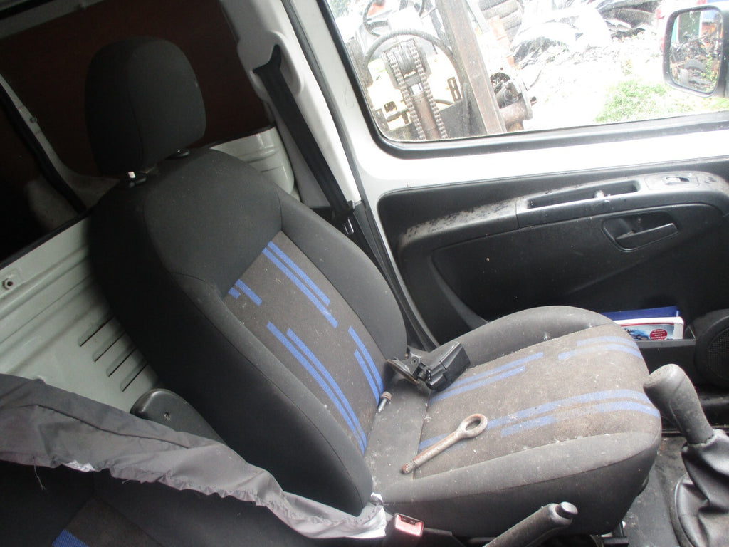 FIAT FIORINO BIPPER 2011 NS PASSENGER FRONT COMPLETE SEAT FABRIC BLUE STRIPS