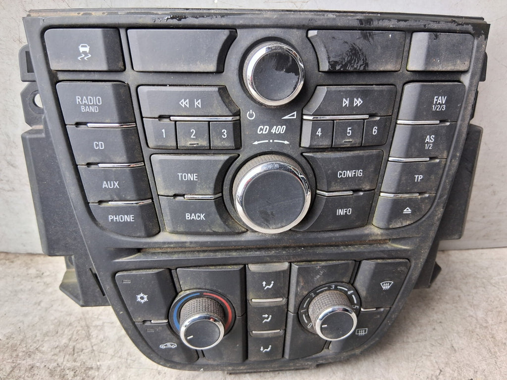 2012 VAUXHALL ASTRA J MULTIMEDIA & AC HEATER SWITCH CONTROL PANEL 13346050