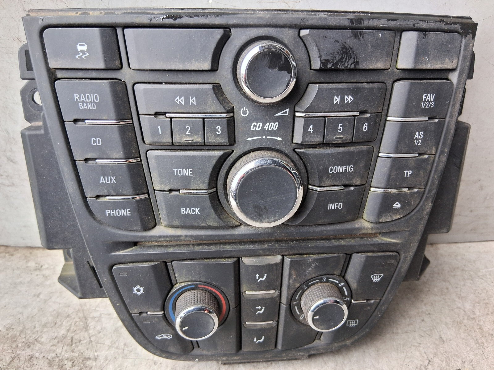 2012 VAUXHALL ASTRA J MULTIMEDIA & AC HEATER SWITCH CONTROL PANEL 13346050