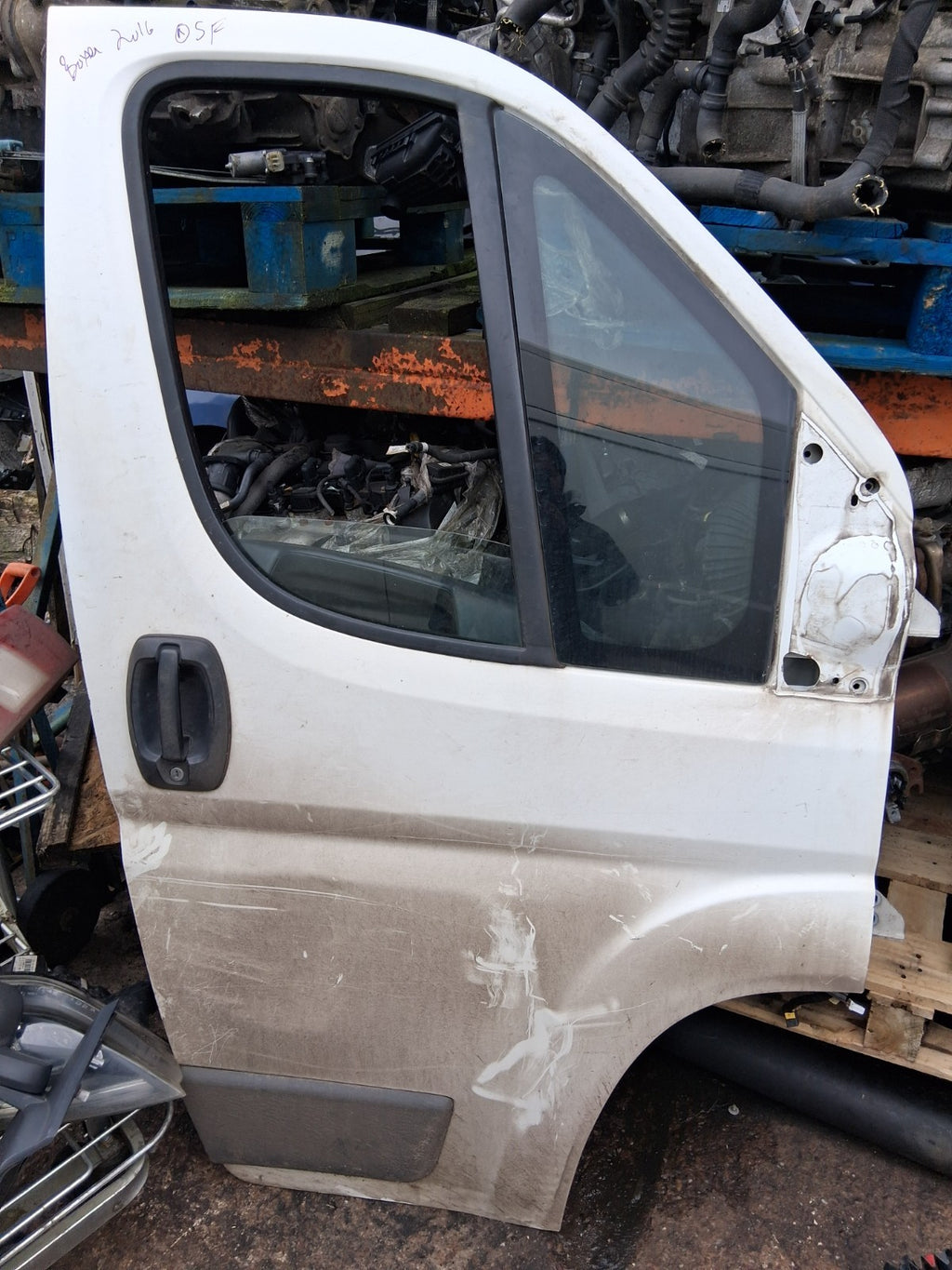 2016 PEUGEOT BOXER MK3 OSF DRIVER SIDE FRONT RIGHT COMPLETE DOOR WHITE