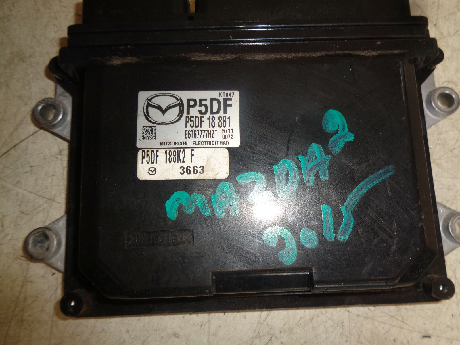 MAZDA 2 DJ MK3 2015 1.5 PETROL ECU ENGINE CONTROL UNIT MODULE P5DF18881