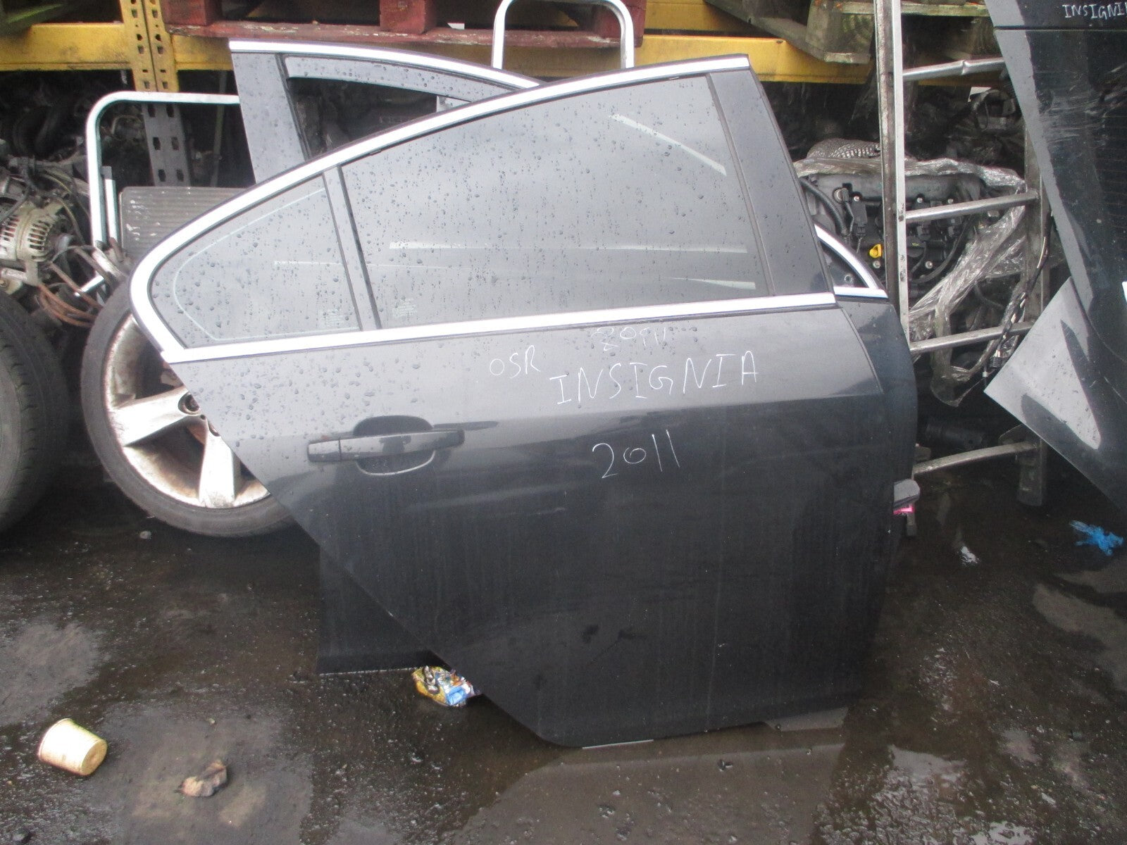VAUXHALL INSIGNIA MK1 2011 OSR DRIVER SIDE REAR COMPLETE DOOR BLACK