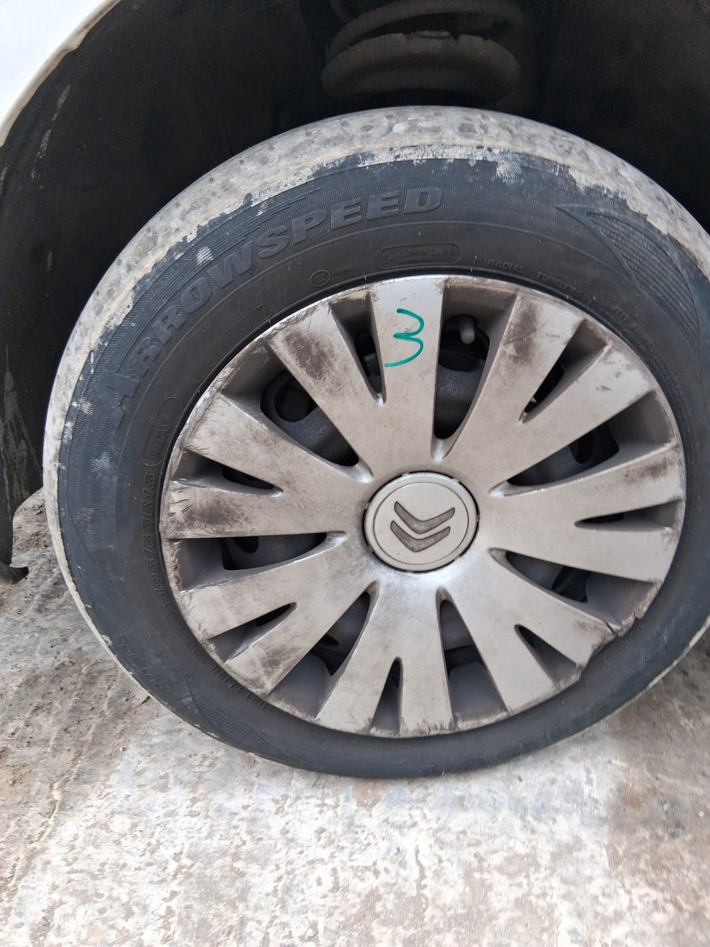 2017 CITROEN BERLINGO MK2 15 INCH STEEL WHEEL WITH TYRE 195/65R15