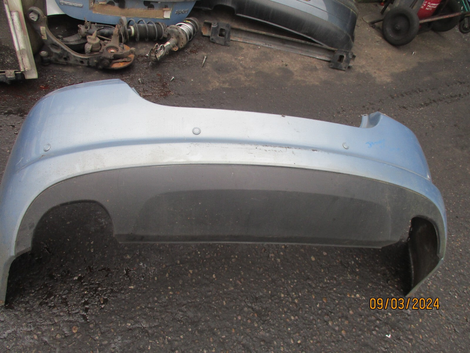 JAGUAR XF X250 2010 REAR COMPLETE BUMPER PDC SENSOR LIGHT BLUE
