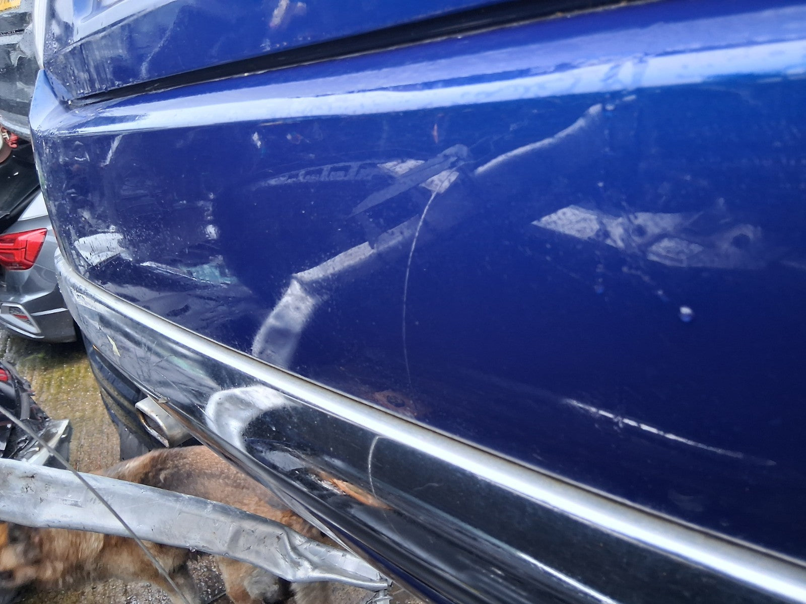 2010 FIAT 500 LOUNGE MK1 COMPLETE REAR BUMPER BLUE