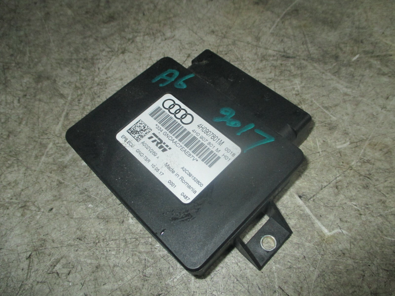 AUDI A6 2017 ELECTRONIC HANDBRAKE PARKING BRAKE CONTROL MODULE 4H0907801M