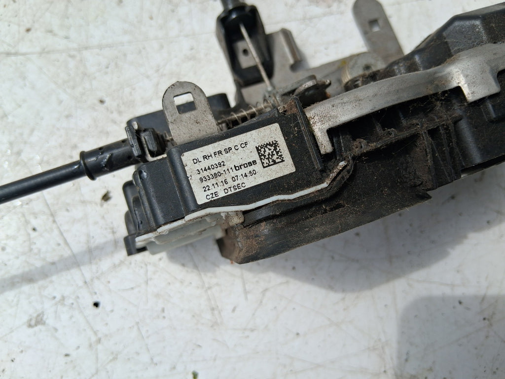 2016 VOLVO V40 OSF DRIVER SIDE FRONT DOOR LOCK MECHANISM 31440392