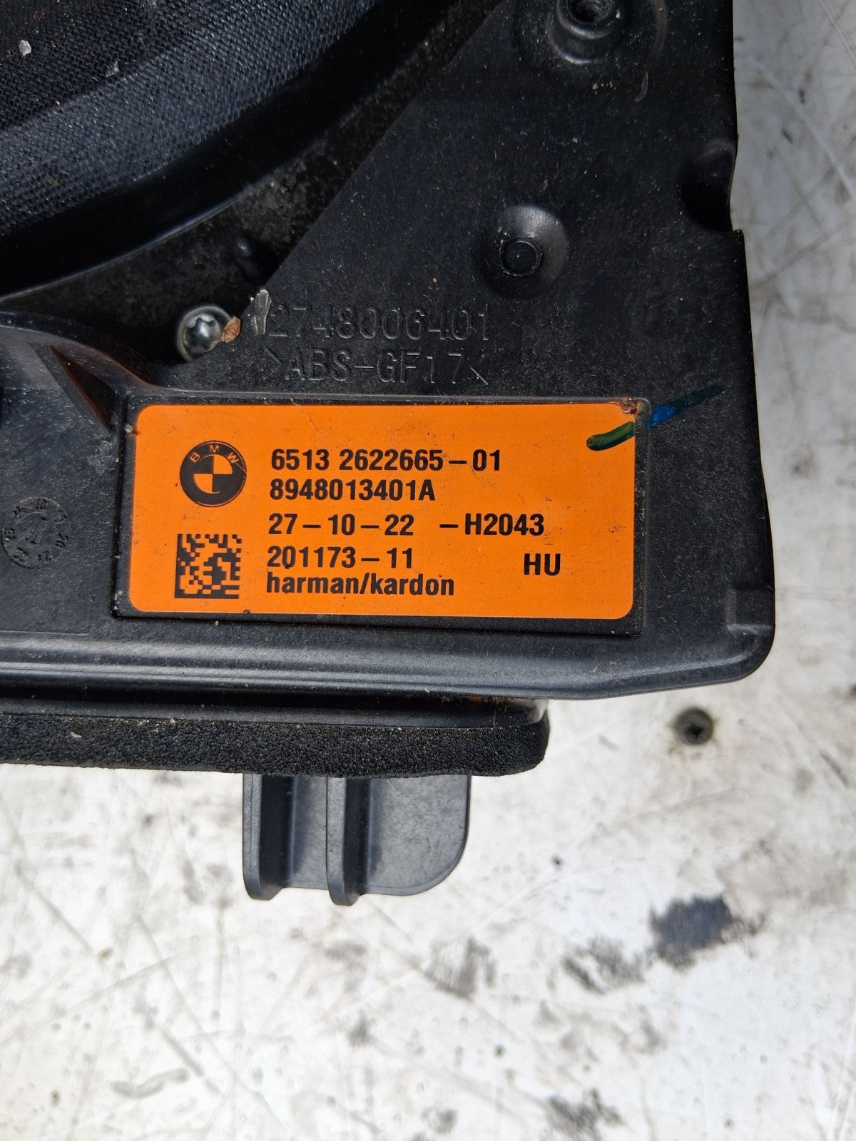 2023 BMW 2 SERIES F44 COUPE M SPORT SUB WOOFER SPEAKER 8948013401A