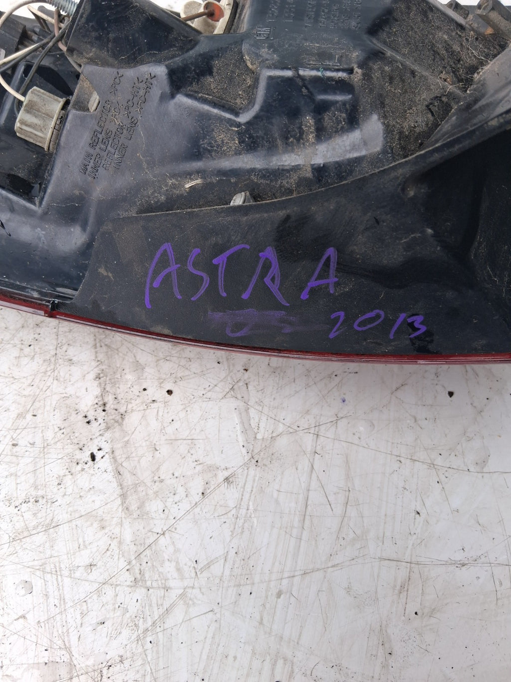 VAUXHALL ASTRA J 2013 NSR NEAR LEFT PASSENGER SIDE OUTER TAIL LIGHT 13282242