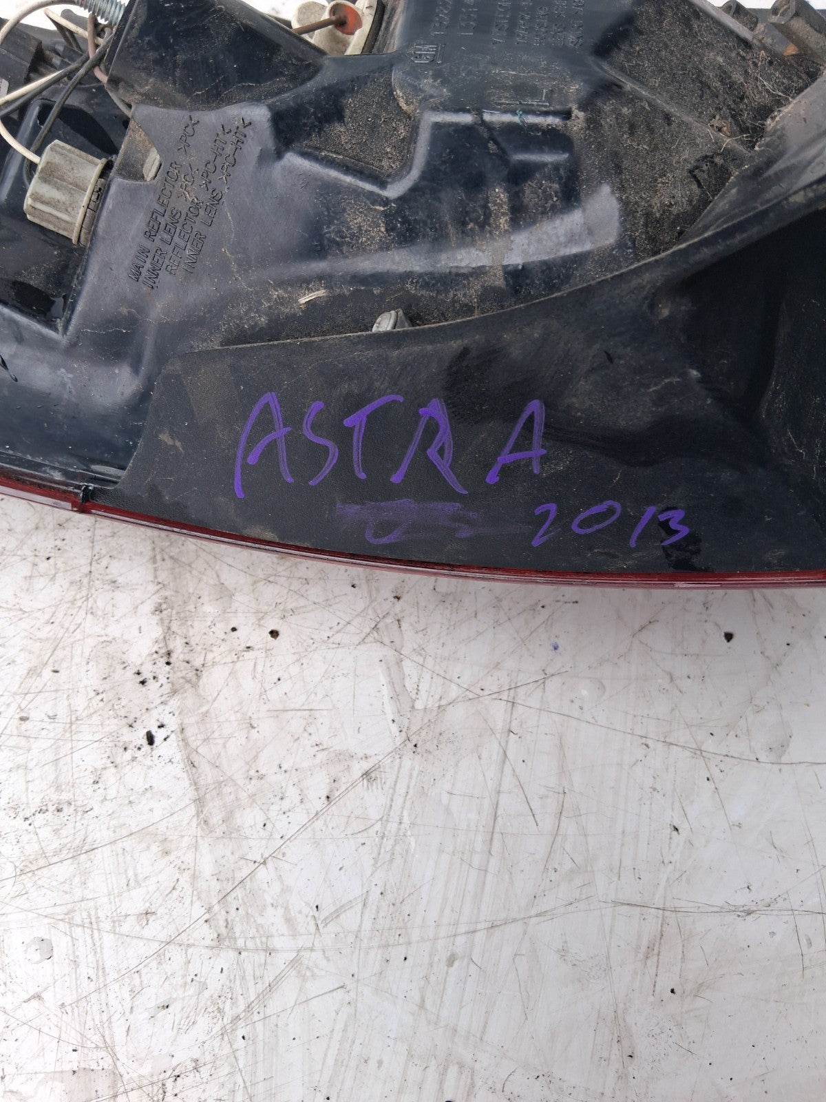 VAUXHALL ASTRA J 2013 NSR NEAR LEFT PASSENGER SIDE OUTER TAIL LIGHT 13282242