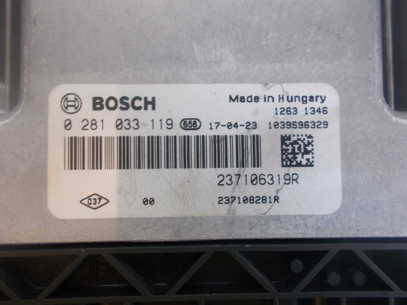RENAULT CLIO X98 (MK4) 1.5 DCI (K9K608) ENGINE CONTROL UNIT ECU 237106319R