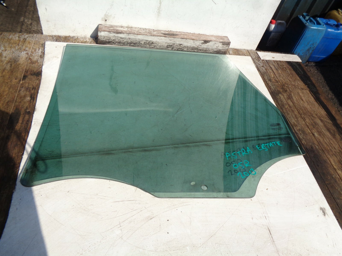 VAUXHALL ASTRA J ESTATE 2013 OSR DRIVER SIDE REAR DOOR WINDOW GLASS