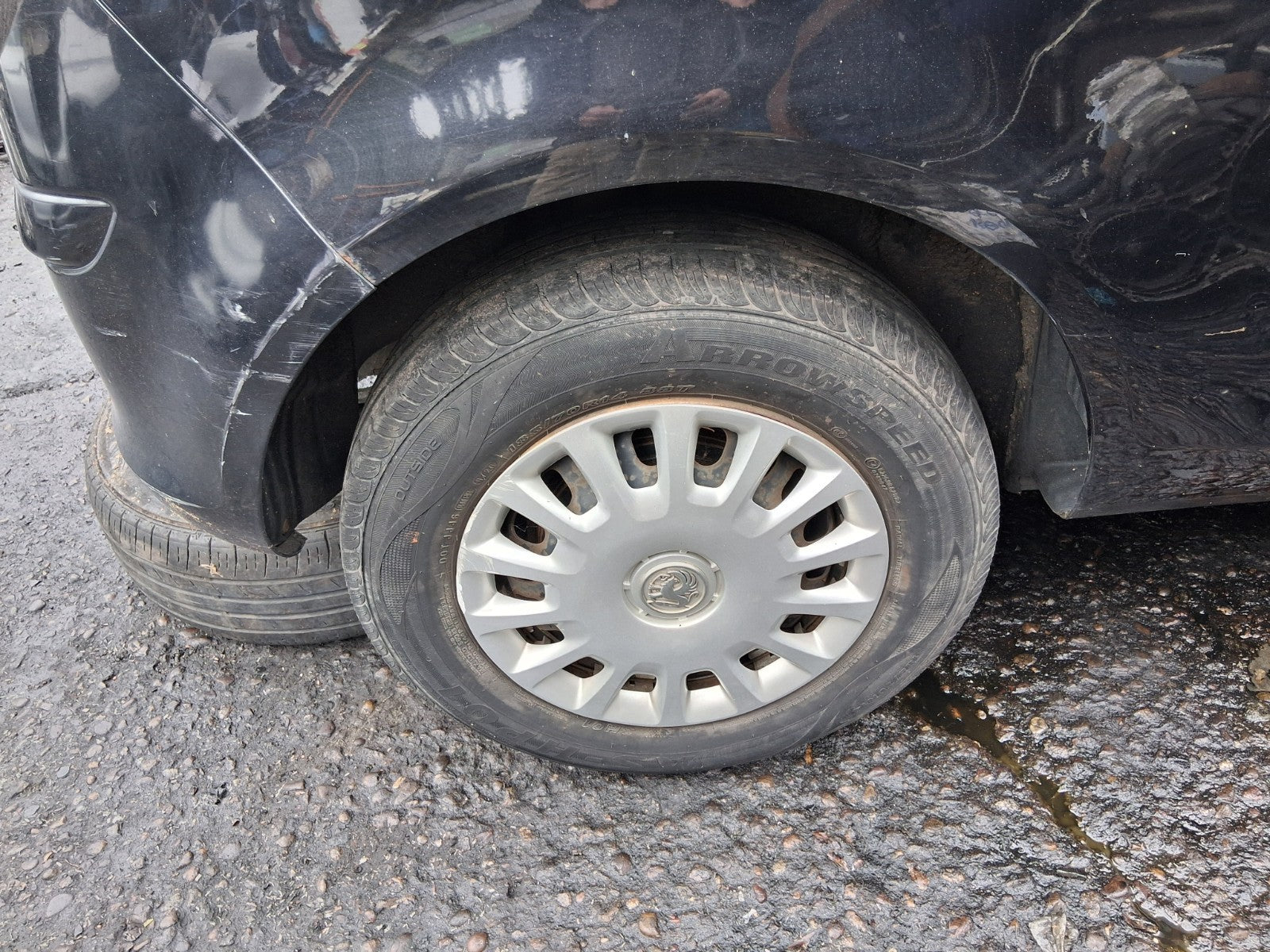 2009 VAUXHALL CORSA D 3 DOOR 14 INCH STEEL WHEEL WITH TYRE 185/70R14