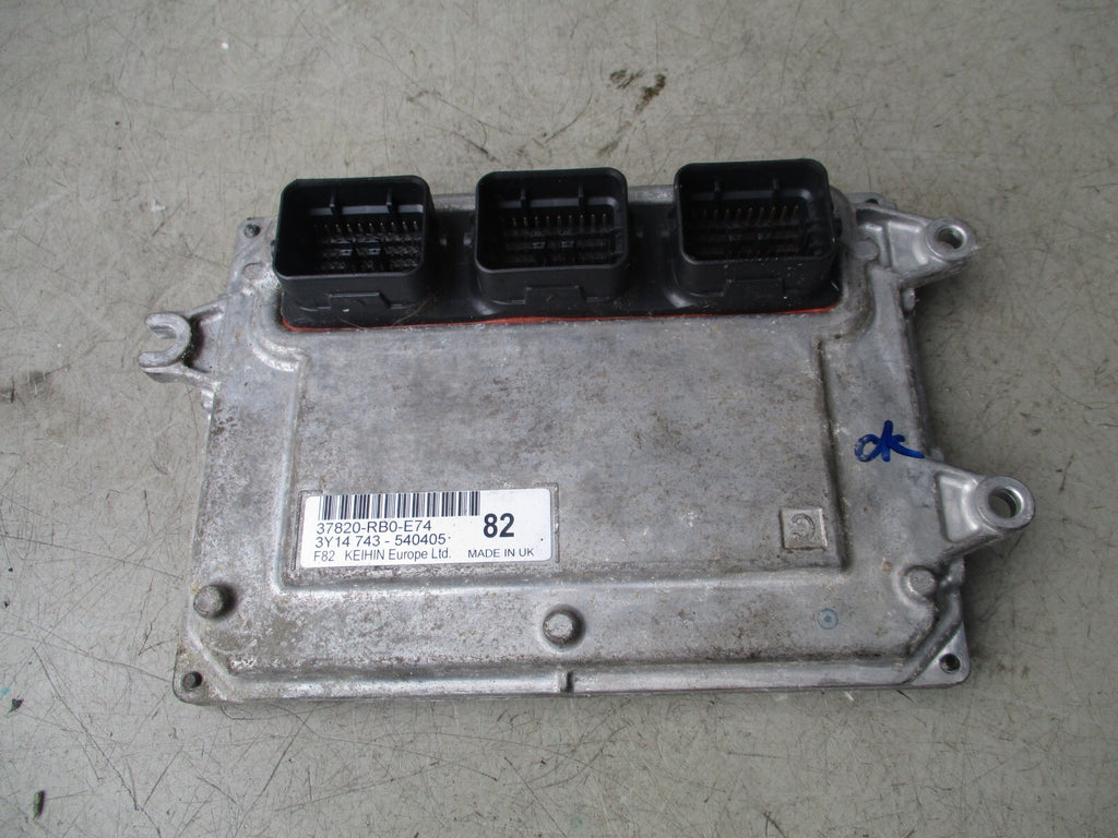 HONDA JAZZ MK3 2010 1.3 PETROL ECU ENGINE CONTROL MODULE 37820RB0E74