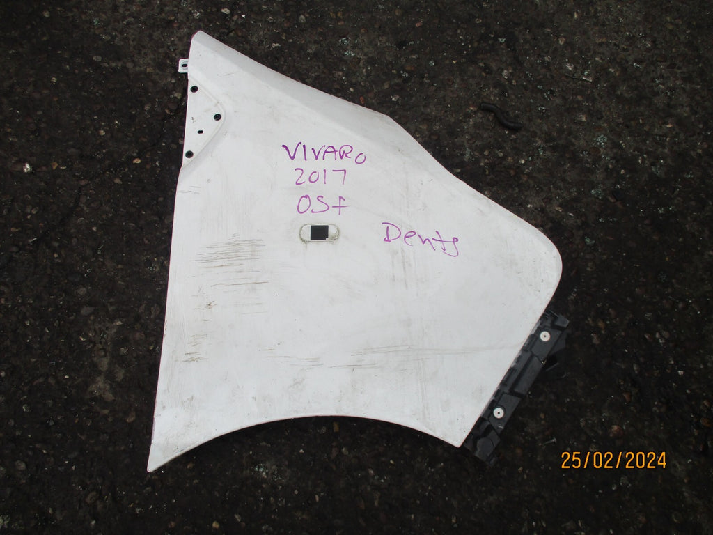 VAUXHALL VIVARO X82 MK2 2017 OS DRIVER SIDE WING PANEL WHITE