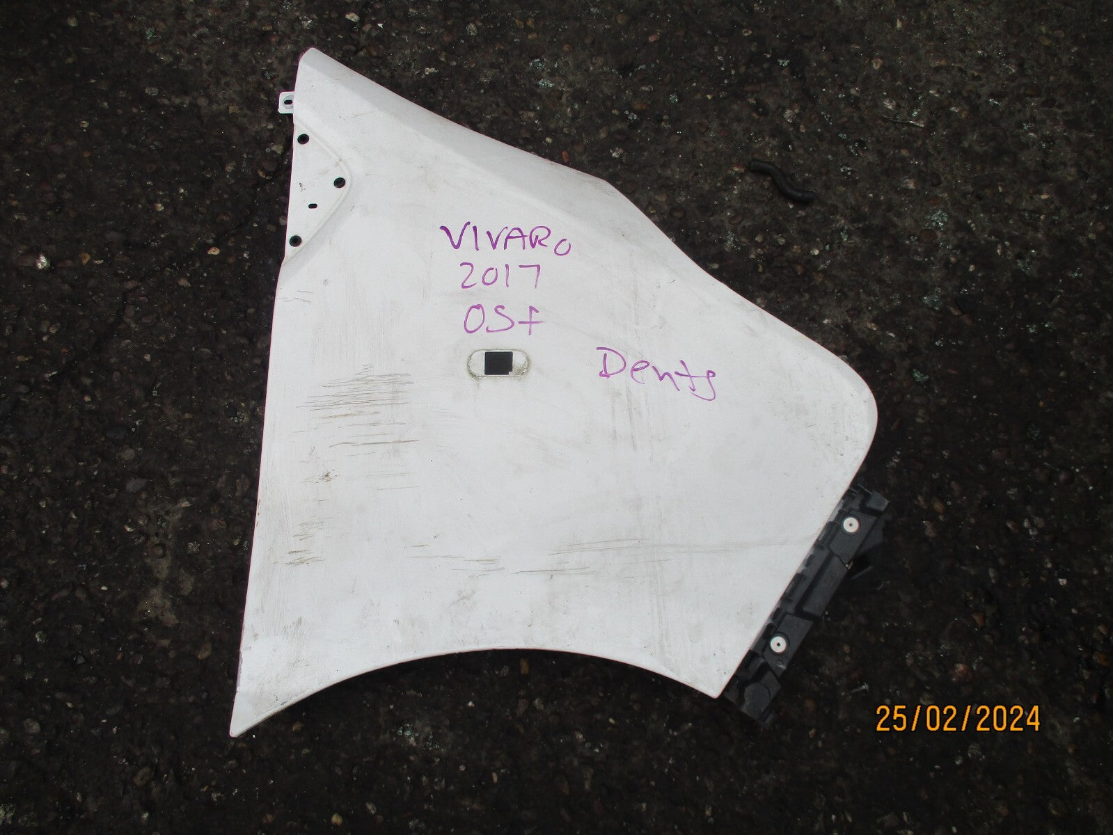 VAUXHALL VIVARO X82 MK2 2017 OS DRIVER SIDE WING PANEL WHITE
