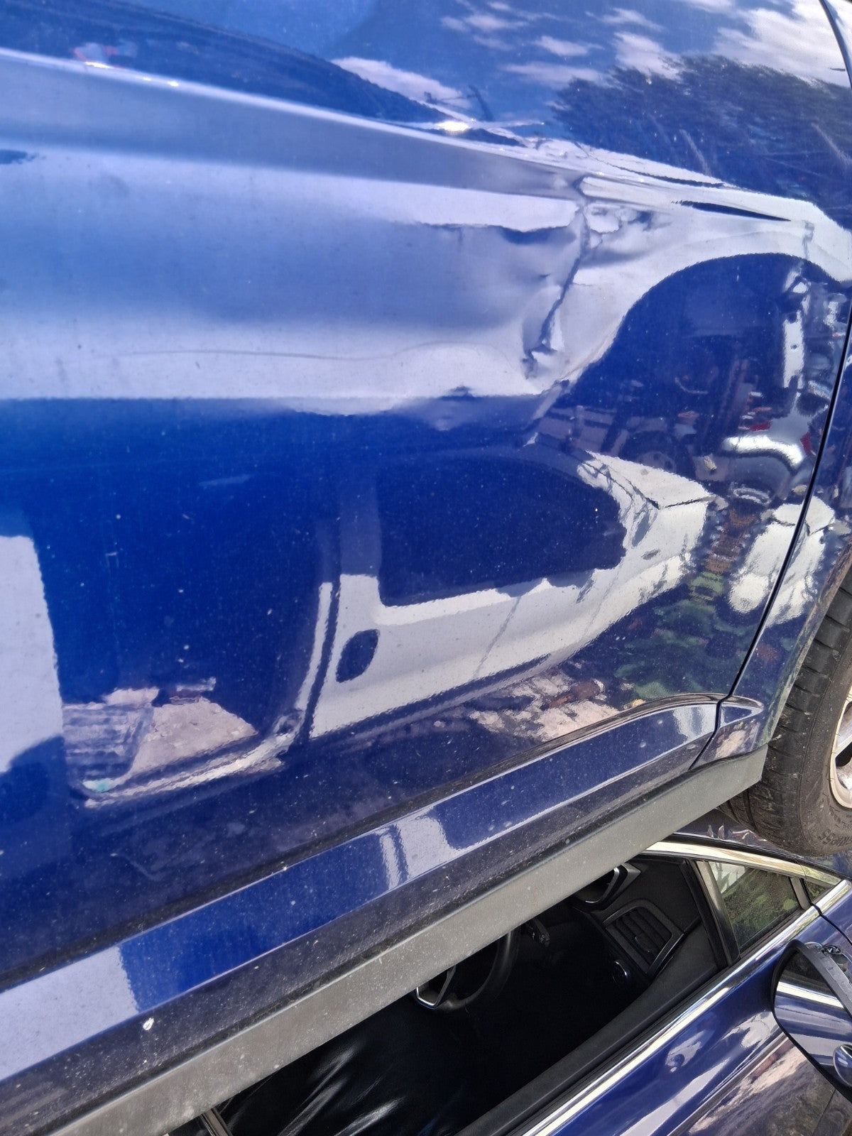2015 FORD GRAND C MAX MK2 OSF DRIVER SIDE FRONT RIGHT BARE DOOR IMPACT BLUE HE