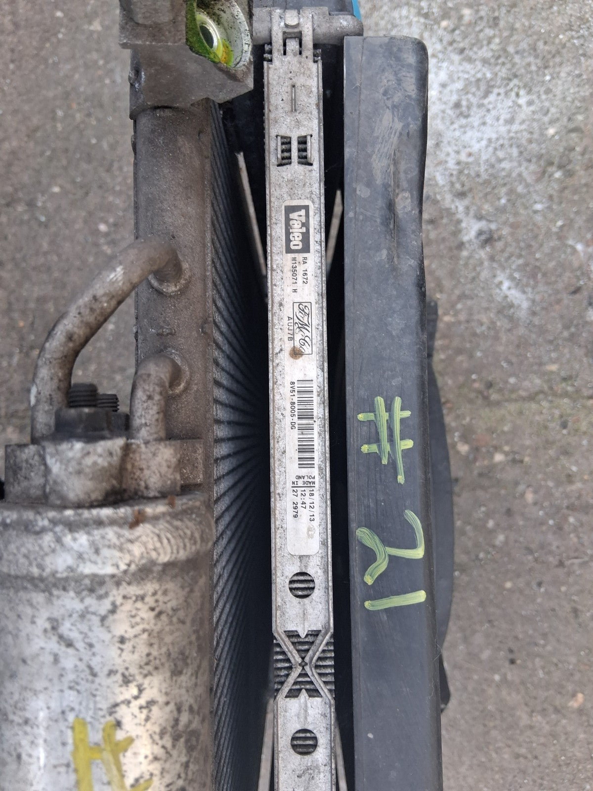 2013 FORD FIESTA MK7 1.5 DIESEL RADIATOR RAD PACK 8V518005DG