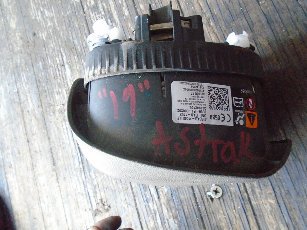 VAUXHALL ASTRA K MK7 2019 DRIVER STEERING WHEEL AIR BAG 39118077