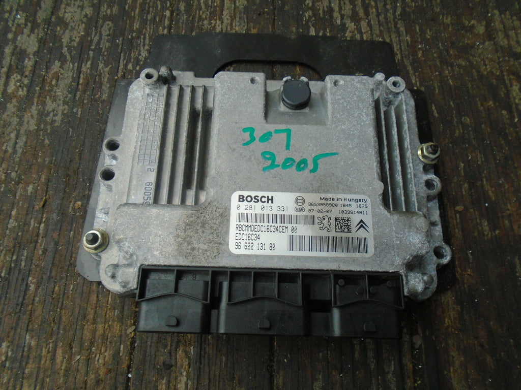 PEUGEOT 307 2005 1.6 HDI ECU ENGINE CONTROL MODULE UNIT 9662213180