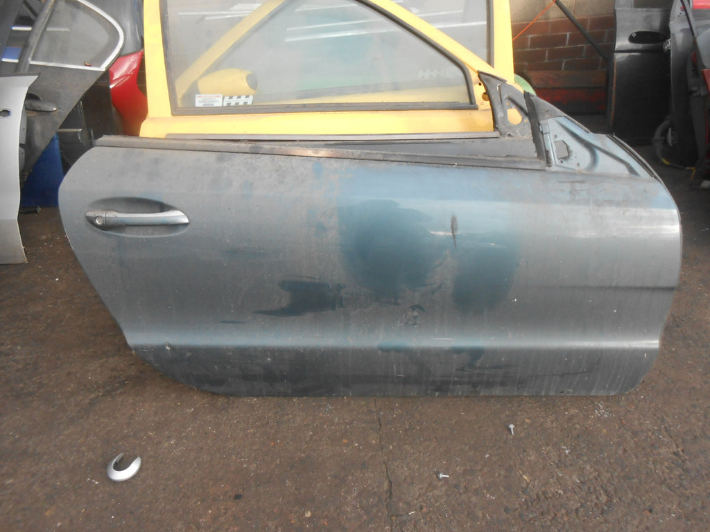 MERCEDES SL R230 2005 PRE FACELIFT OS DRIVER SIDE BARE DOOR SHELL GREEN BLUE