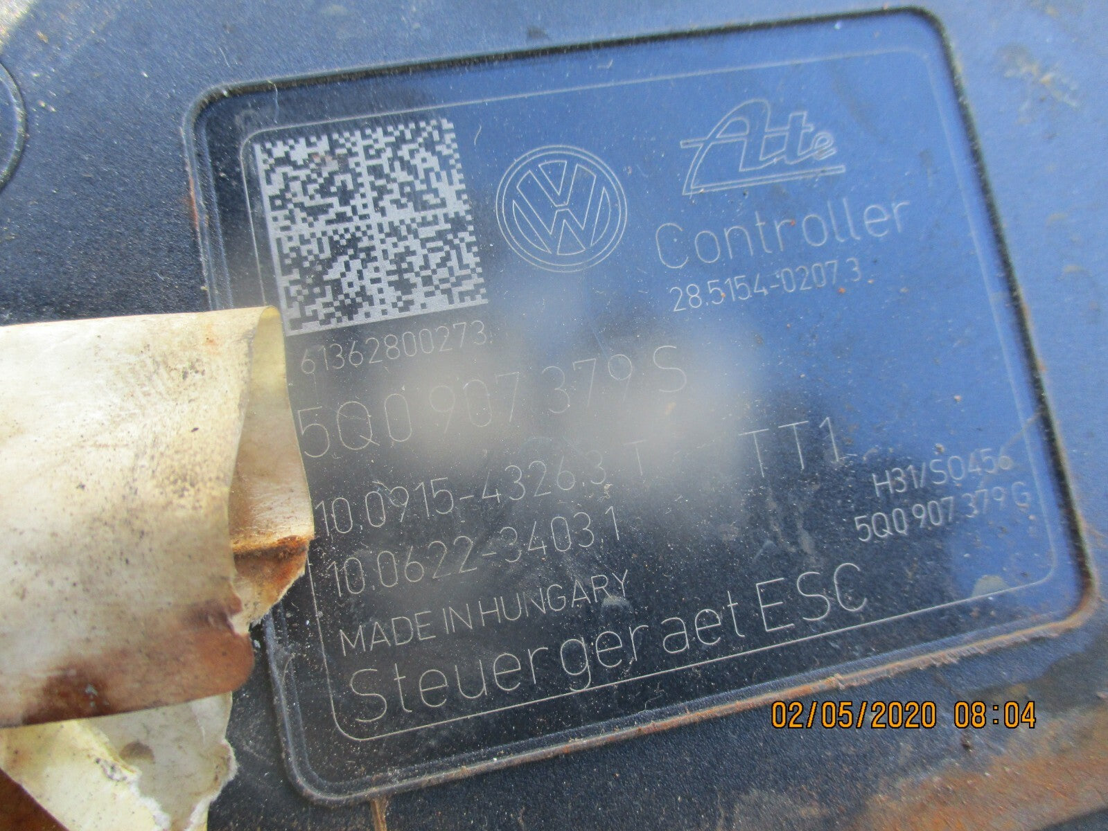 VW VOLKSWAGEN AUDI GOLF MK7 A3 8V ABS PUMP MODULE 5Q0907379S 5Q0614517R
