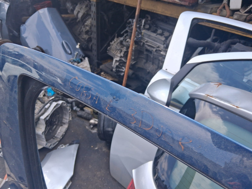 2017 VAUXHALL CORSA E OSF DRIVER SIDE FRONT RIGHT BARE DOOR DARK SEA BLUE Z22W