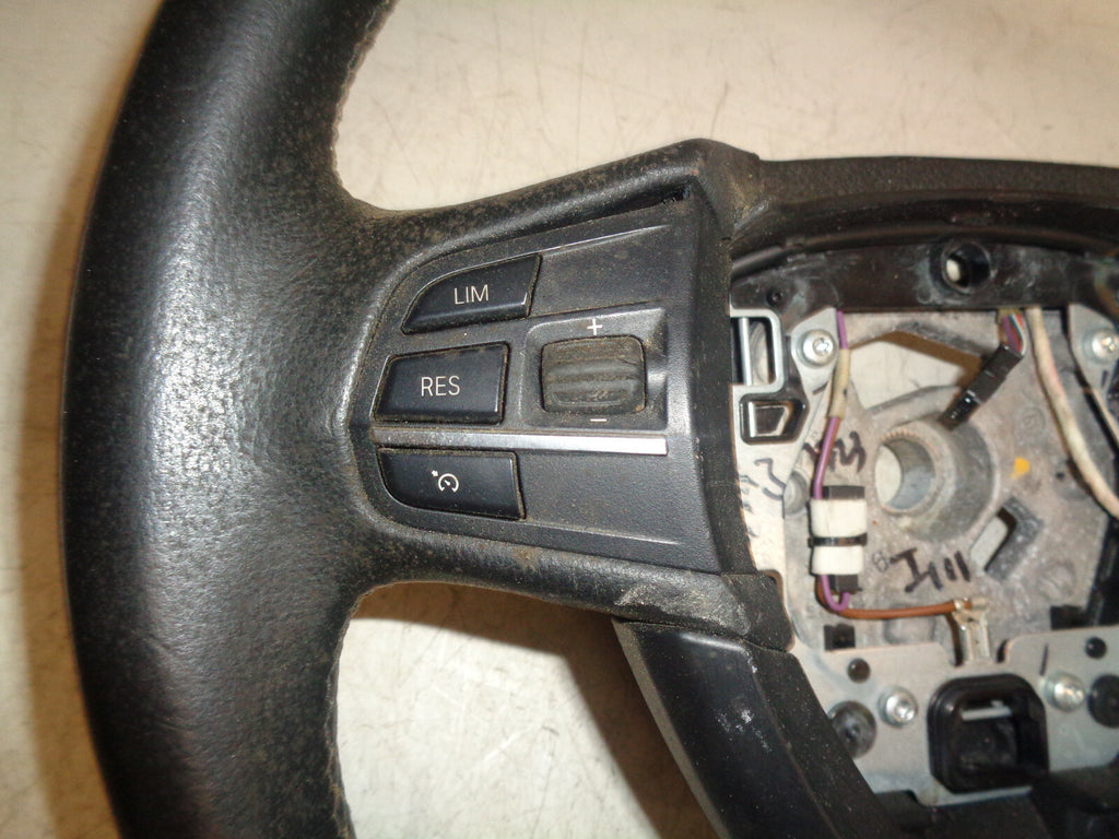 BMW 5 SERIES F10 2012 3 SPOKE MULTI FUNCTION LEATHER STEERING WHEEL