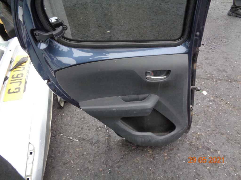 PEUGEOT 108 2018 NSR PASSENGER SIDE REAR DOOR BLUE WHITE STRIP GLASS WINDOW