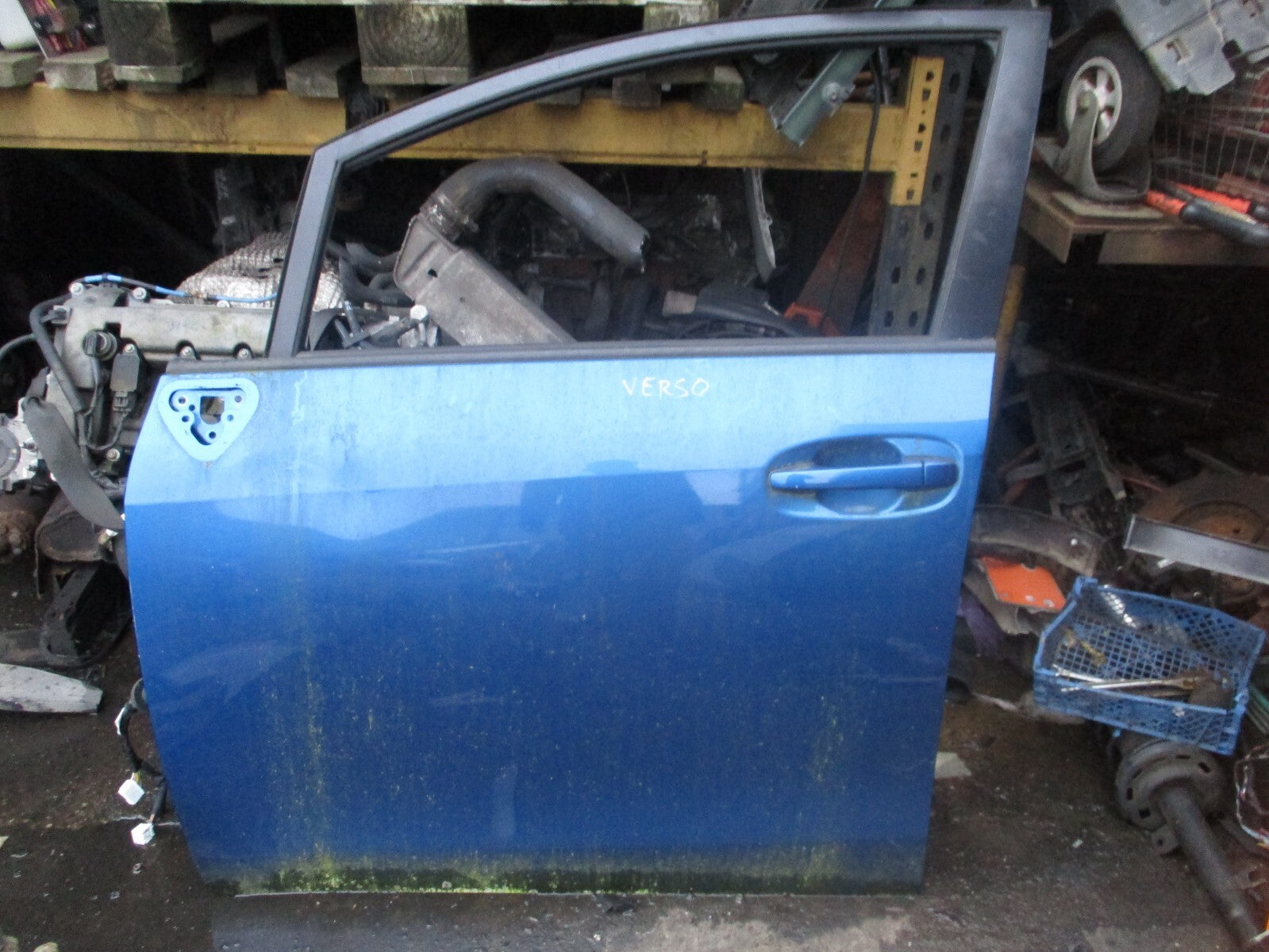 TOYOTA VERSO 2013 NSF PASSENGER SIDE FRONT BARE DOOR BLUE
