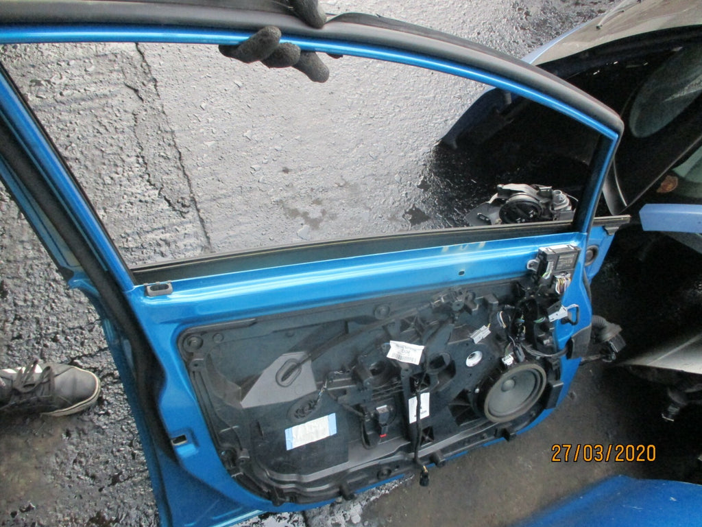 FORD FIESTA MK7 2013 NSF PASSENGER SIDE FRONT DOOR BLUE DAMAGED