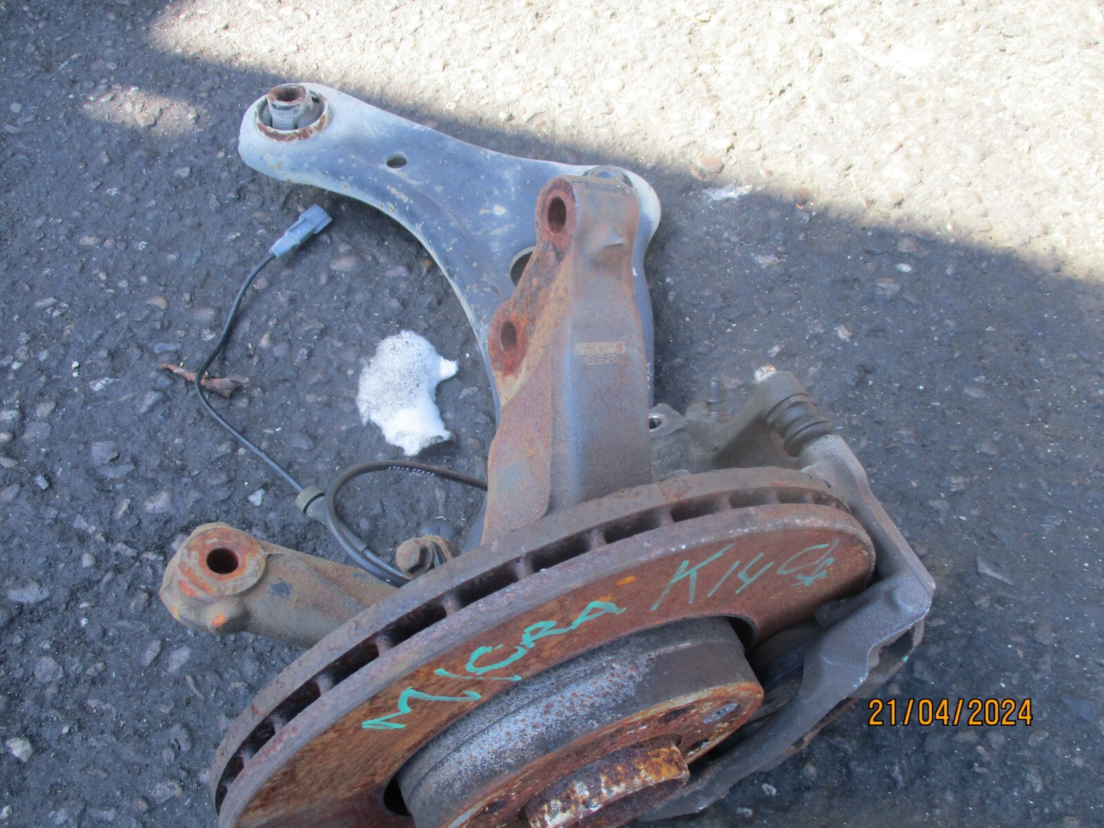 NISSAN MICRA K14 2019 1.0 PETROL OS DRIVER SIDE FRONT HUB CALIPER