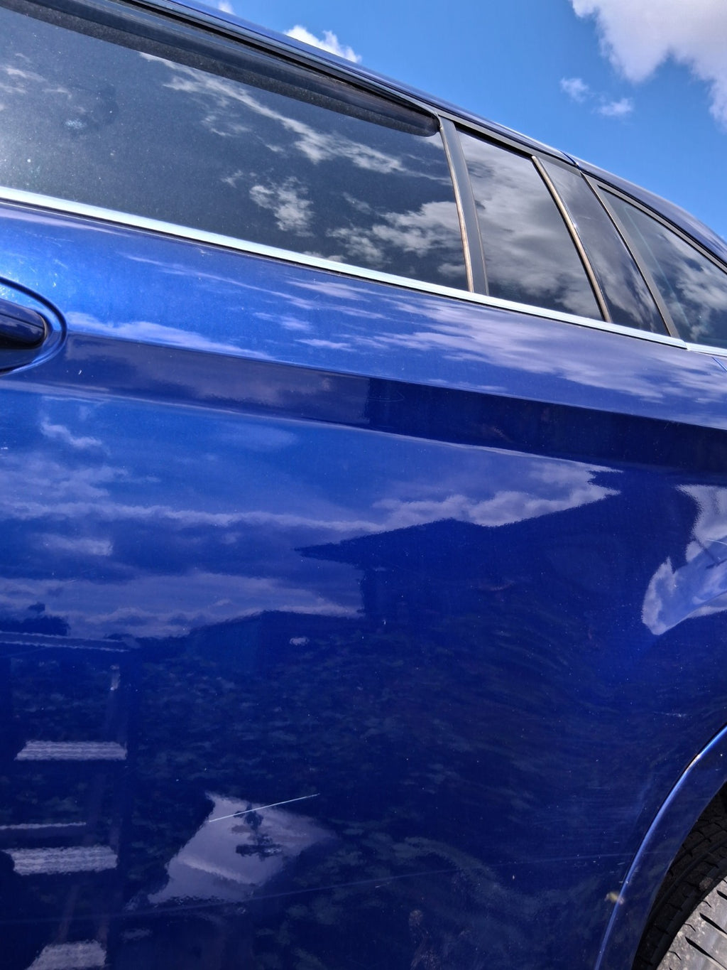 2015 FORD GRAND C MAX MK2 NSR PASSENGER REAR BARE SLIDING DOOR IMPACT BLUE HE