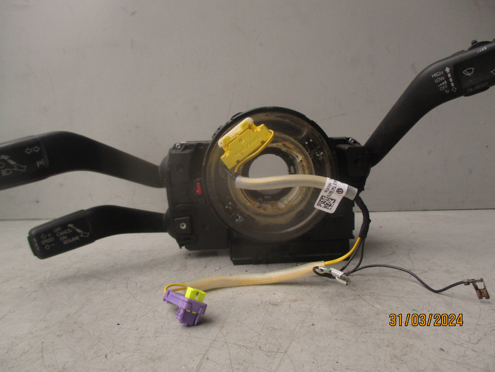 2008 VOLKSWAGEN PASSAT WIPER INDICATOR HEADLIGHT STALK & SQUIB RING 3C0959653B