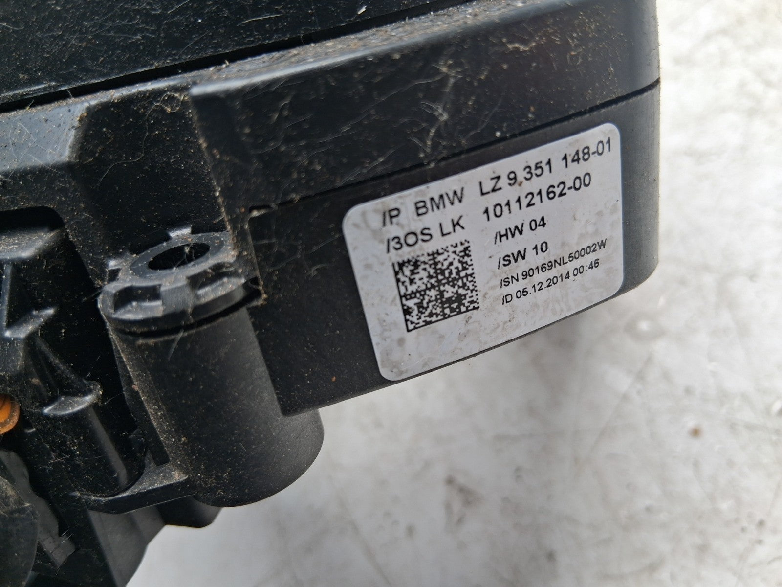 2014 BMW 3 SERIES F31 WIPER INDICATOR STALK SWITCH SQUIB 9351148