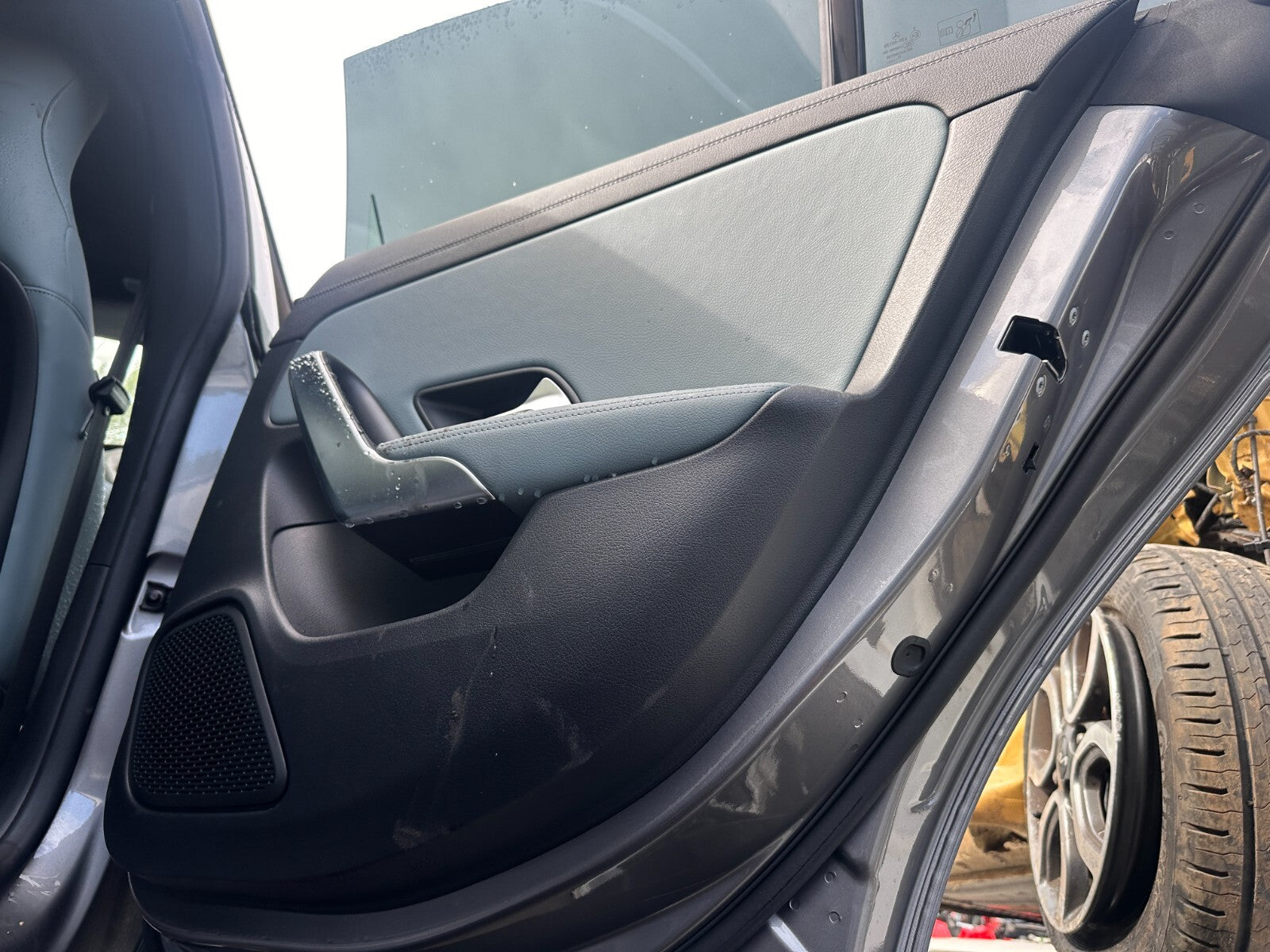 2023 MERCEDES CLA C118 OSR DRIVER SIDE REAR DOOR CARD TRIM PANEL BLACK BLUE