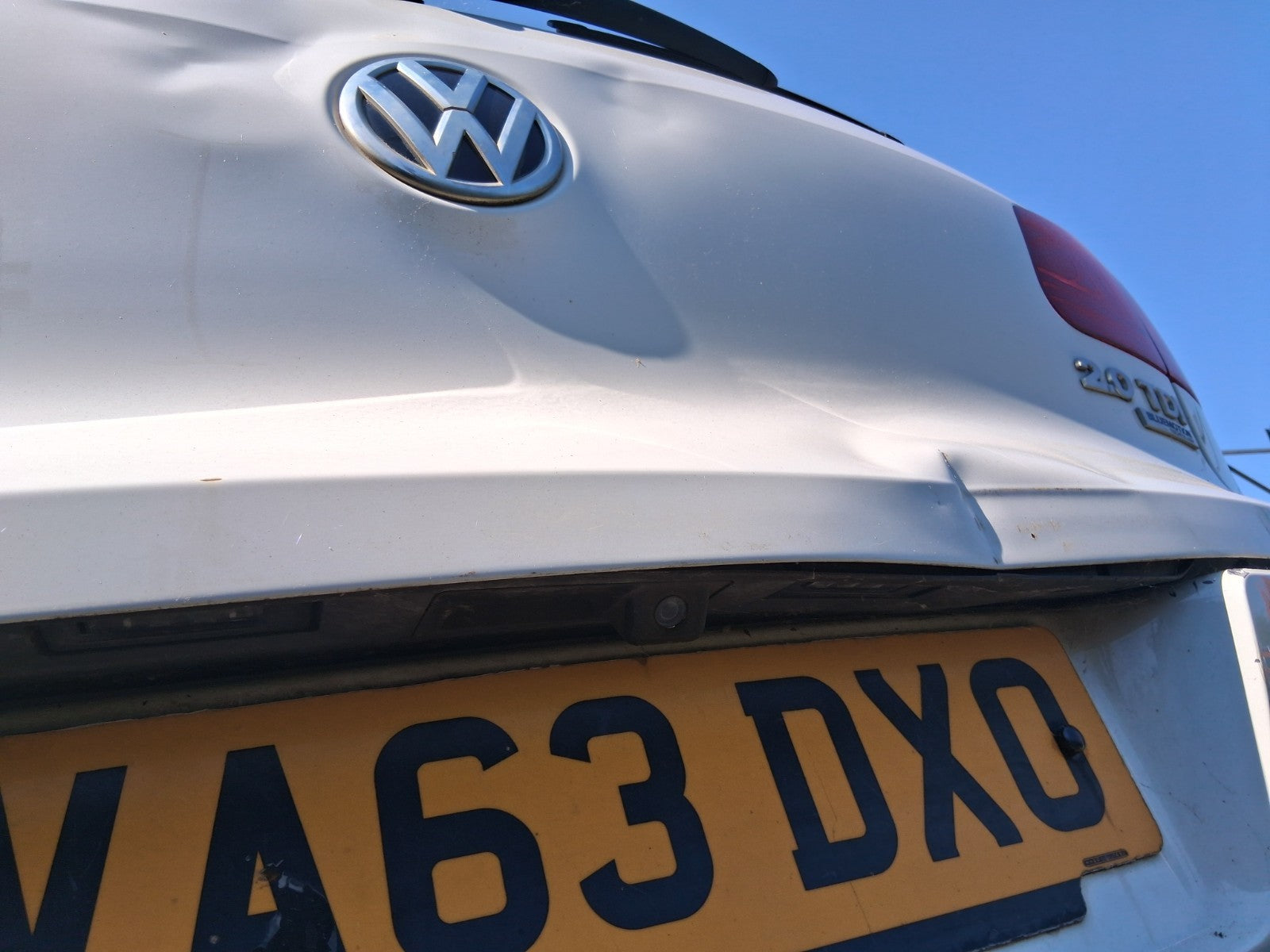 2013 VW VOLKSWAGEN TIGUAN FACELIFT REAR BARE TAILGATE BOOTLID PURE WHITE LC9A