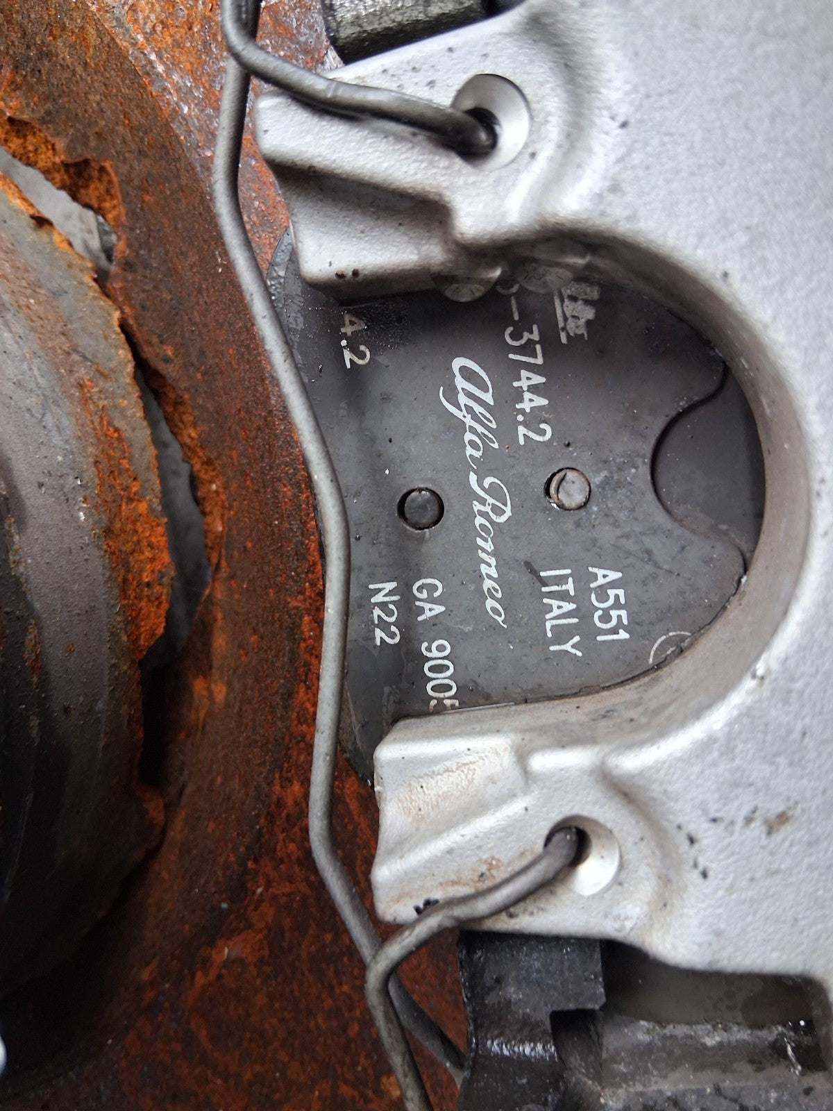 2022 ALFA ROMEO STELVIO 949 4Q NSR PASSENGER SIDE REAR LEFT BRAKE CALIPER