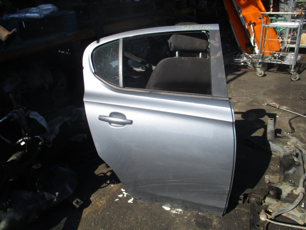 VAUXHALL CORSA E 2018 5 DOOR OSR DRIVER SIDE REAR DOOR GREY