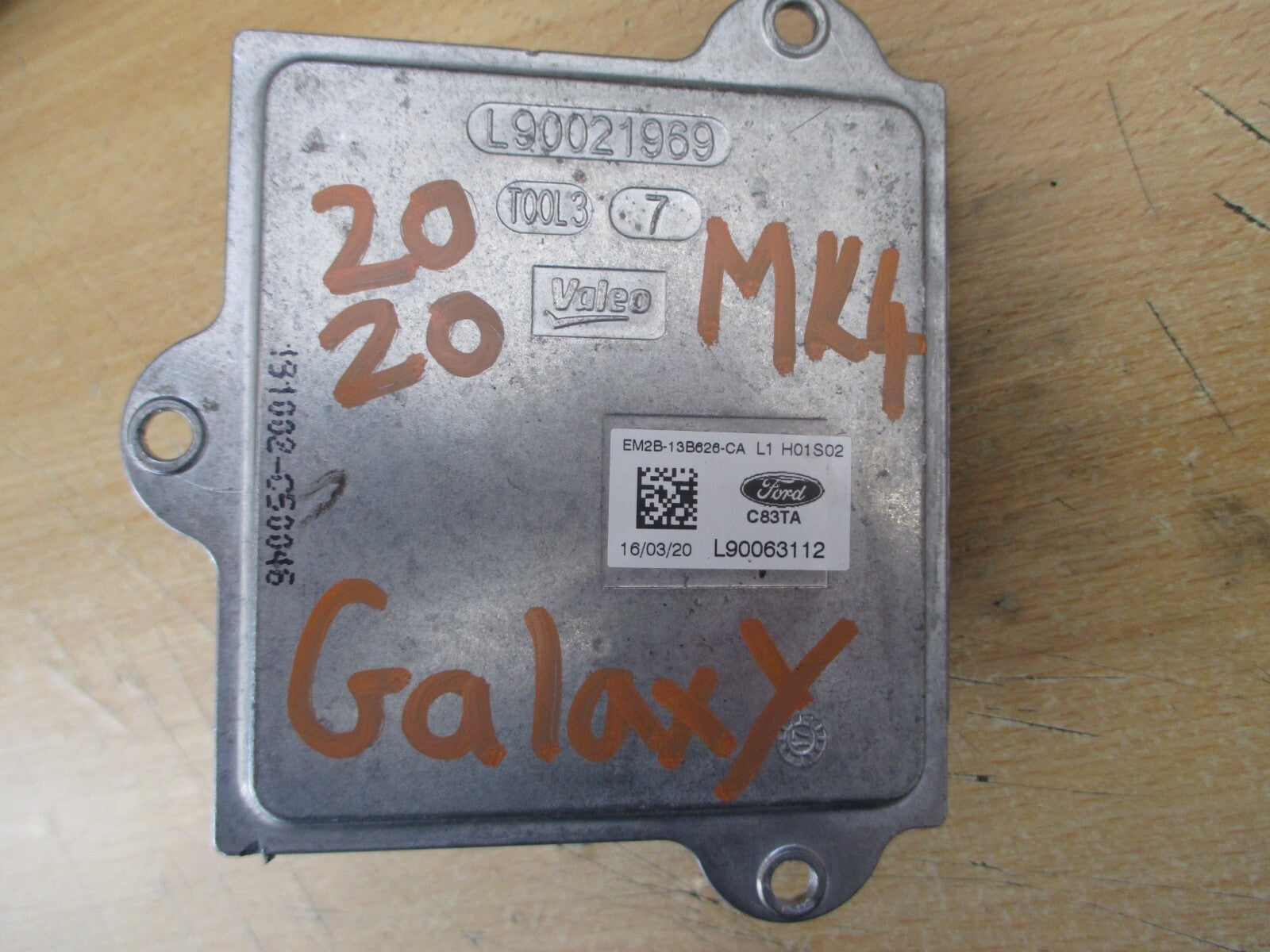 FORD GALAXY MK4 2020 HEADLIGHT CONTROL XENON BALLAST UNIT EM2B-13B626-CA S-MAX