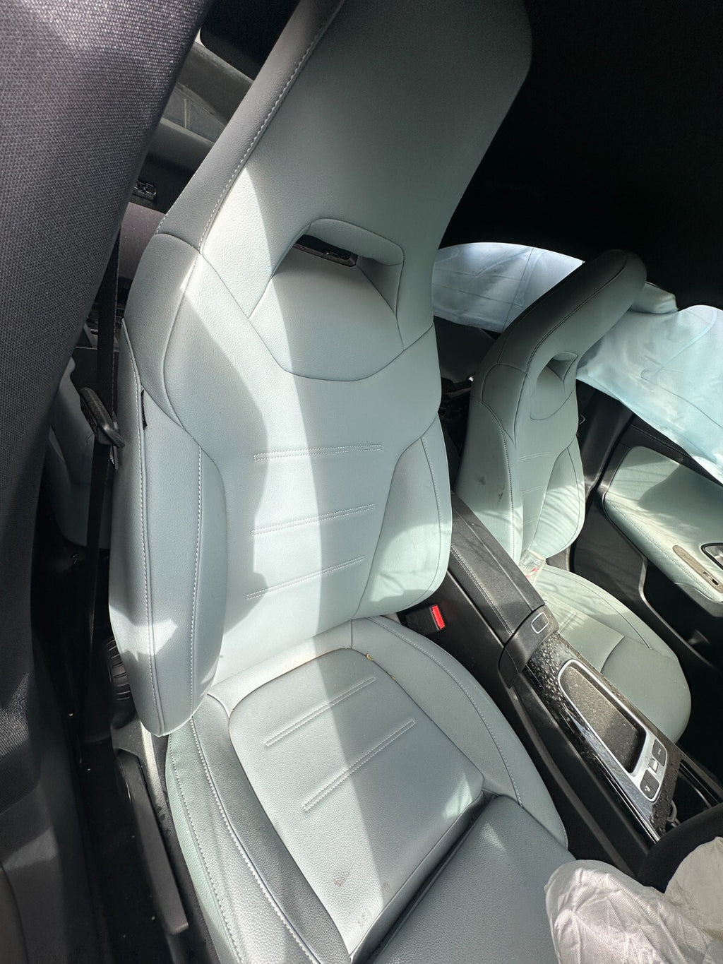 2023 MERCEDES CLA C118 OSF DRIVER SIDE FRONT SEAT LEATHER LIGHT BLUE GREEN