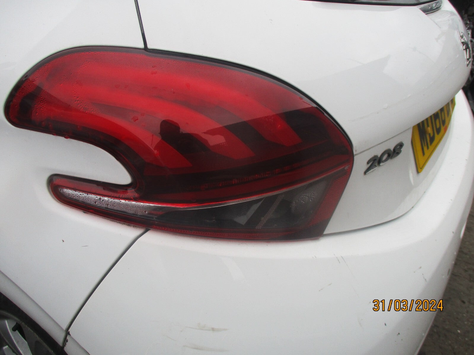 PEUGEOT 208 2016 HATCHBACK NSR PASSENGER SIDE REAR TAIL LIGHT LAMP