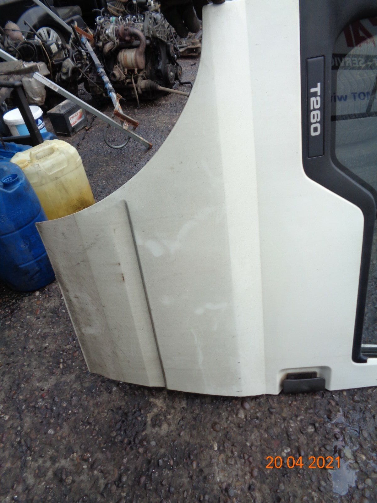 FORD TRANSIT VAN MK6 2003 NSF PASSENGER SIDE FRONT DOOR IN WHITE + GLASS #2
