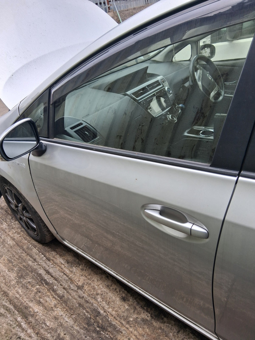 2018 TOYOTA PRIUS V PLUS XW40 NSF PASSENGER SIDE FRONT LEFT BARE DOOR SILVER