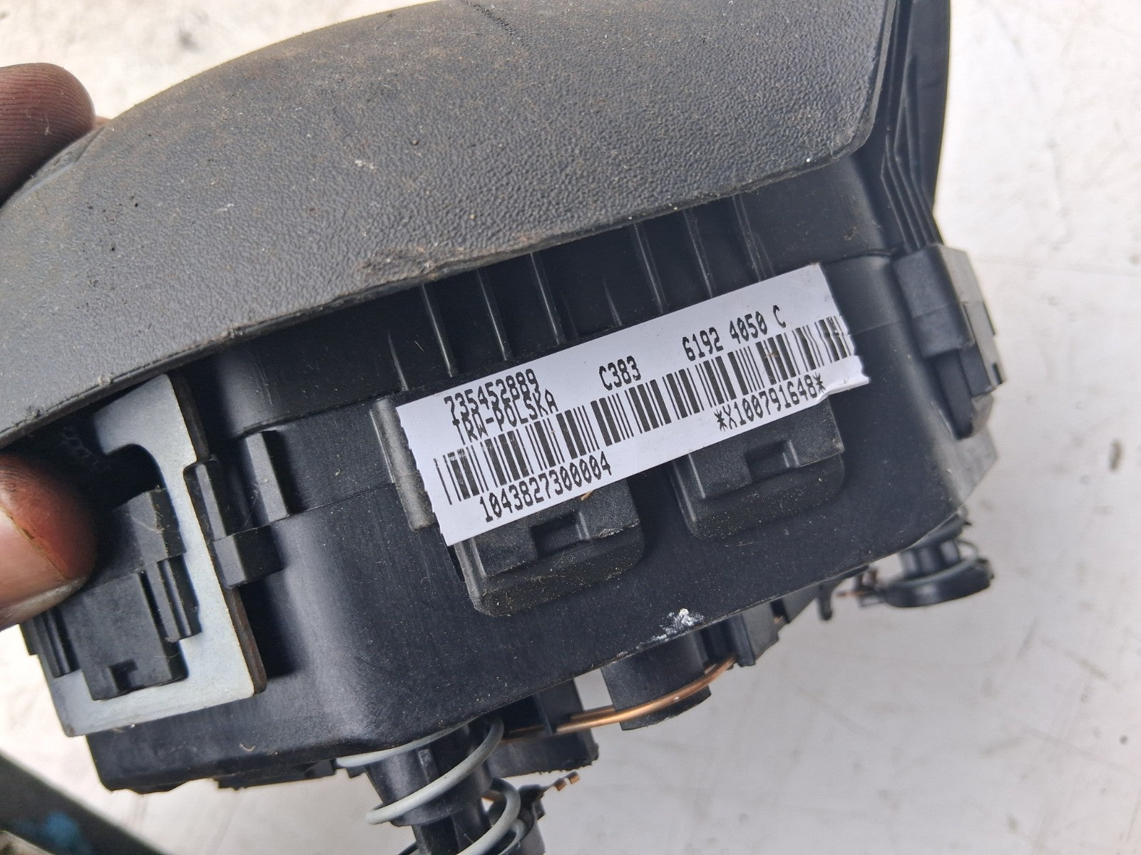 2010 FIAT 500 LOUNGE MK1 STEERING WHEEL AIRBAG 735452889