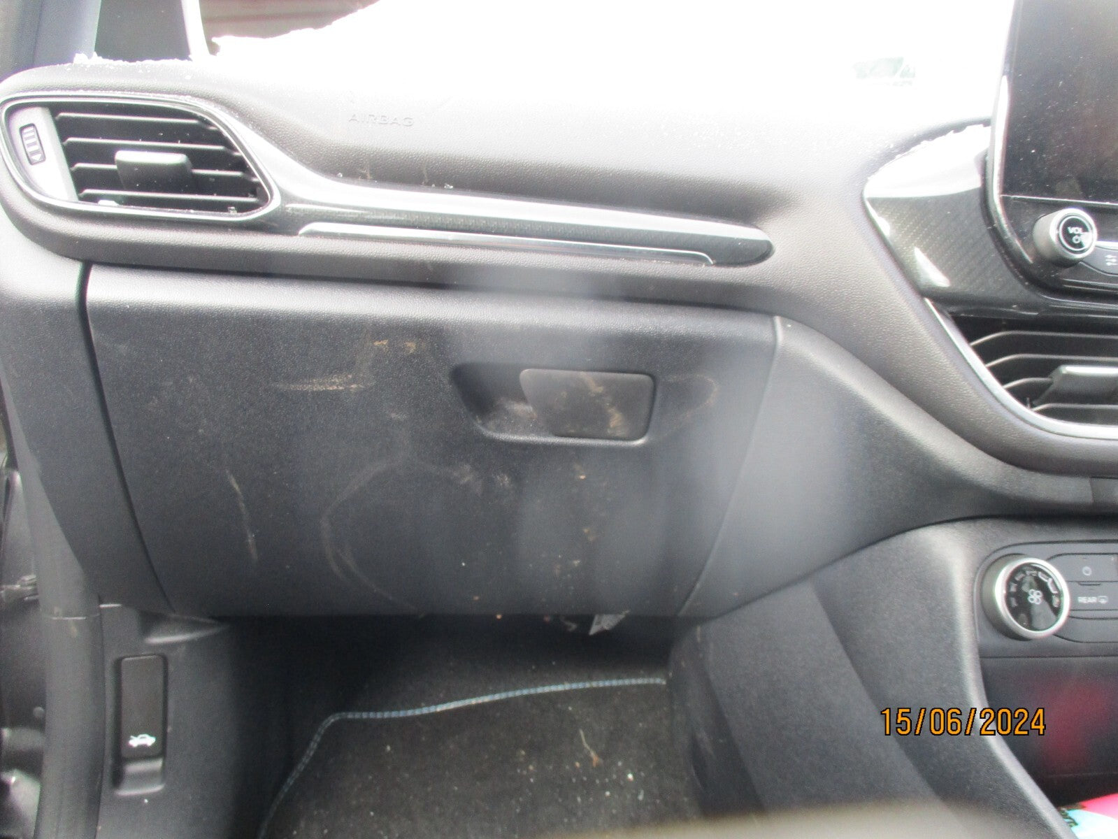 FORD FIESTA MK8 2023 NS PASSENGER SIDE STORAGE COMPARTMENT GLOVEBOX