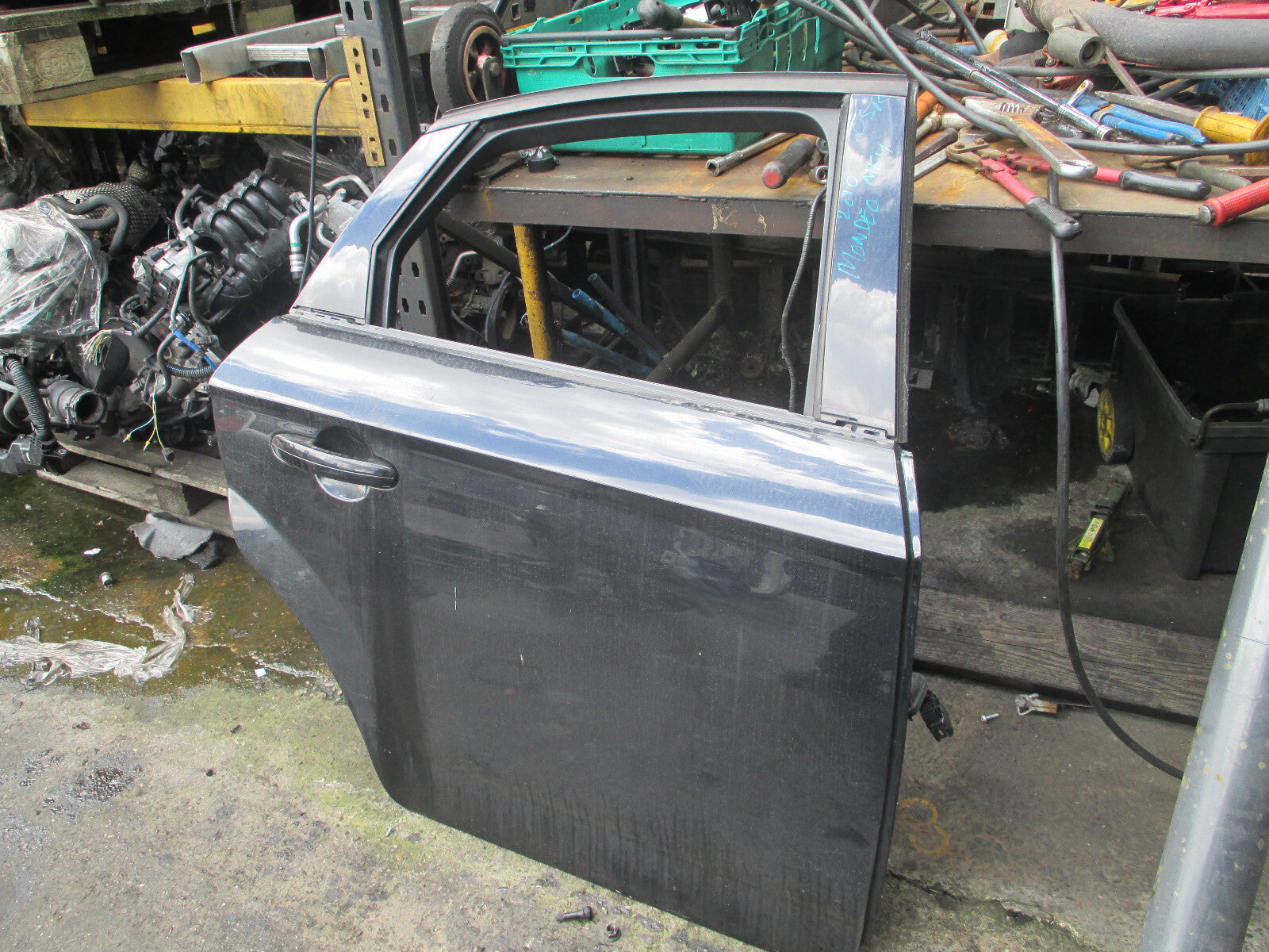 FORD MONDEO MK4 2010 OSR DRIVER SIDE REAR BARE DOOR SHELL BLACK PARTNER