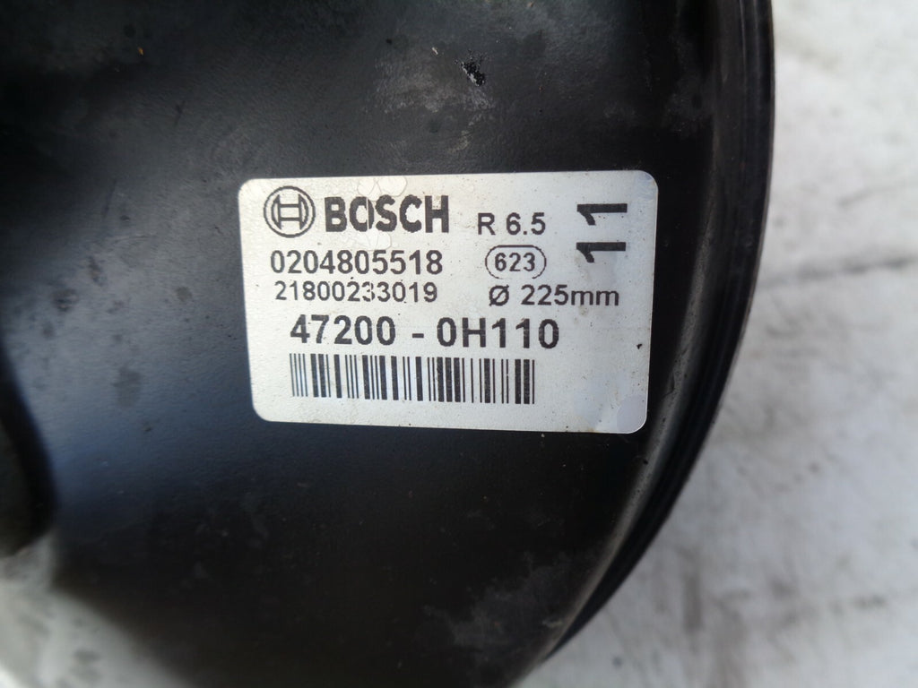 PEUGEOT 108 2014 1.0 PETROL BRAKE SERVO & MASTER CYCLINDER 472000H110